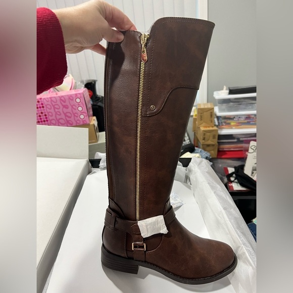 G by Guess Harson 8.5‎ 8 1/2 dark brown tall zip boots NEW NIB  women’s - Picture 4 of 6